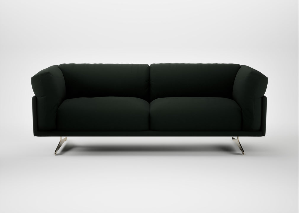 Novara 3 Seater Sofa Boucle Fern / Stainless Steel