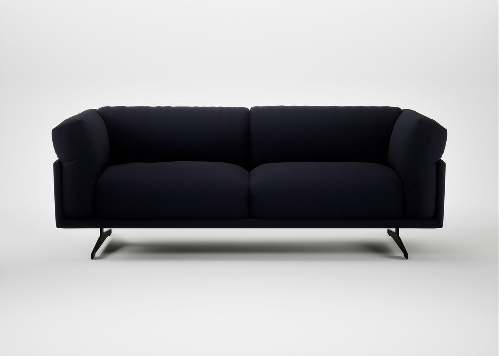 Novara 3 Seater Sofa Boucle Indigo / Black