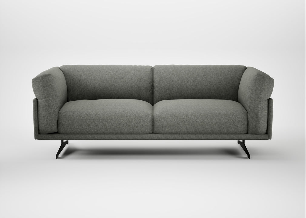 Novara 3 Seater Sofa Boucle Tweed Lapis / Black