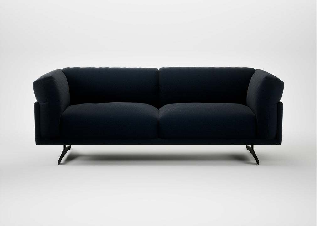 Novara 3 Seater Sofa Boucle Velvet Space / Black