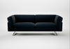 Novara 3 Seater Sofa Boucle Velvet Space / Stainless Steel