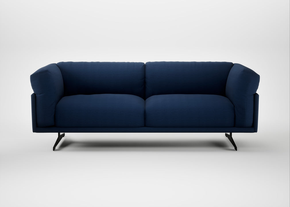 Novara 3 Seater Sofa Broad Weave Lagoon / Black