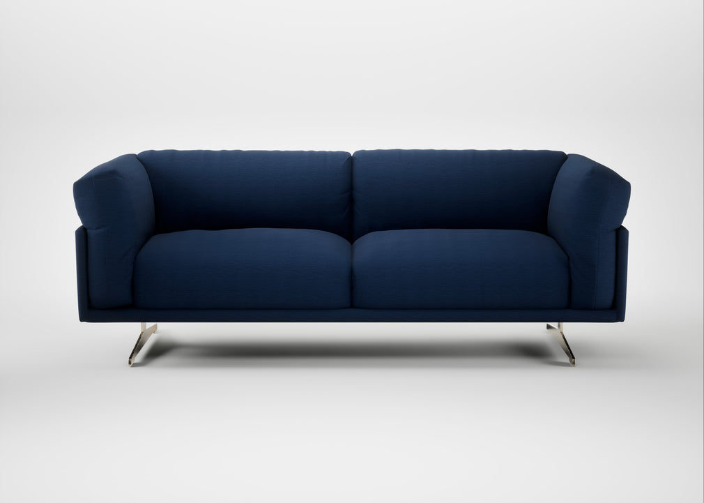Novara 3 Seater Sofa Broad Weave Lagoon / Stainless Steel