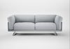 Novara 3 Seater Sofa Broad Weave Tin / Stainless Steel