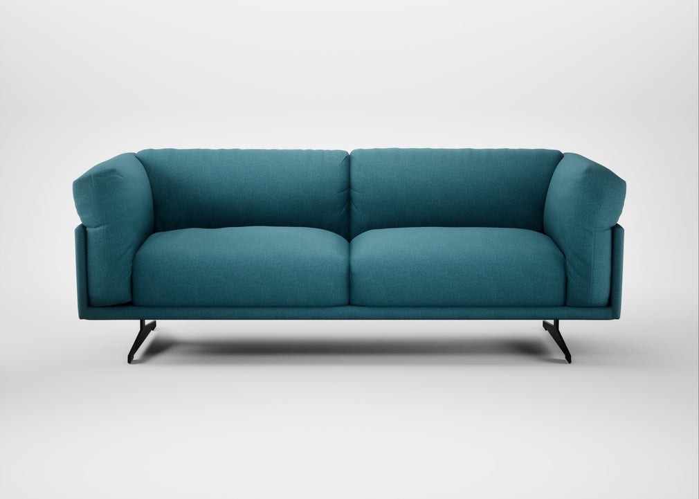 Novara 3 Seater Sofa Brushed Cotton Cadet / Black