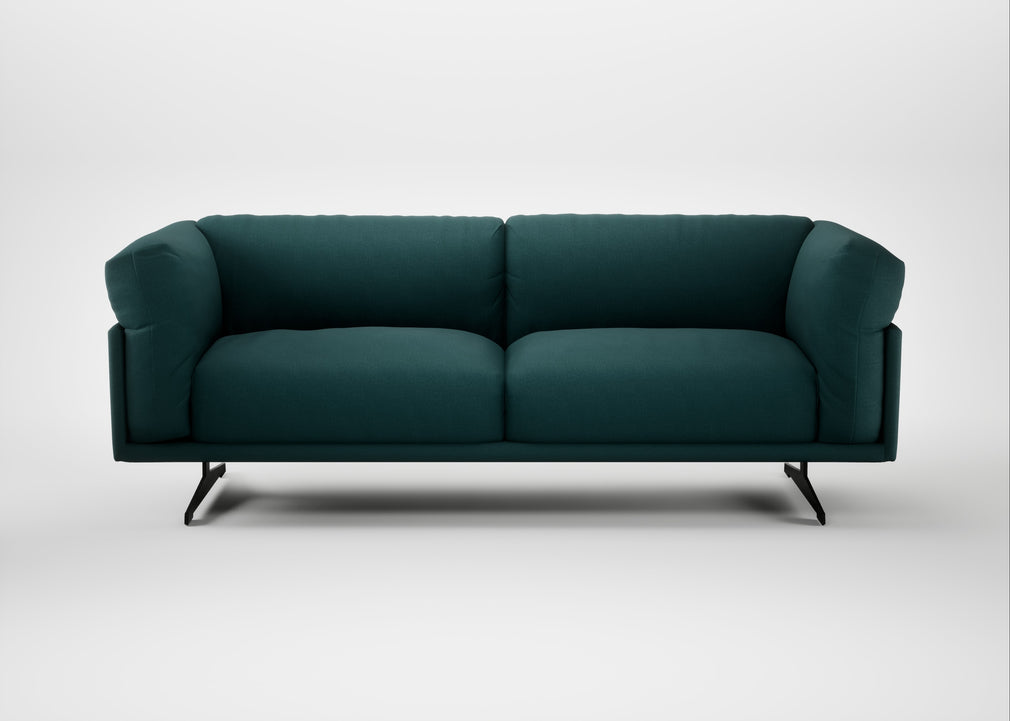 Novara 3 Seater Sofa Brushed Cotton Pine / Black