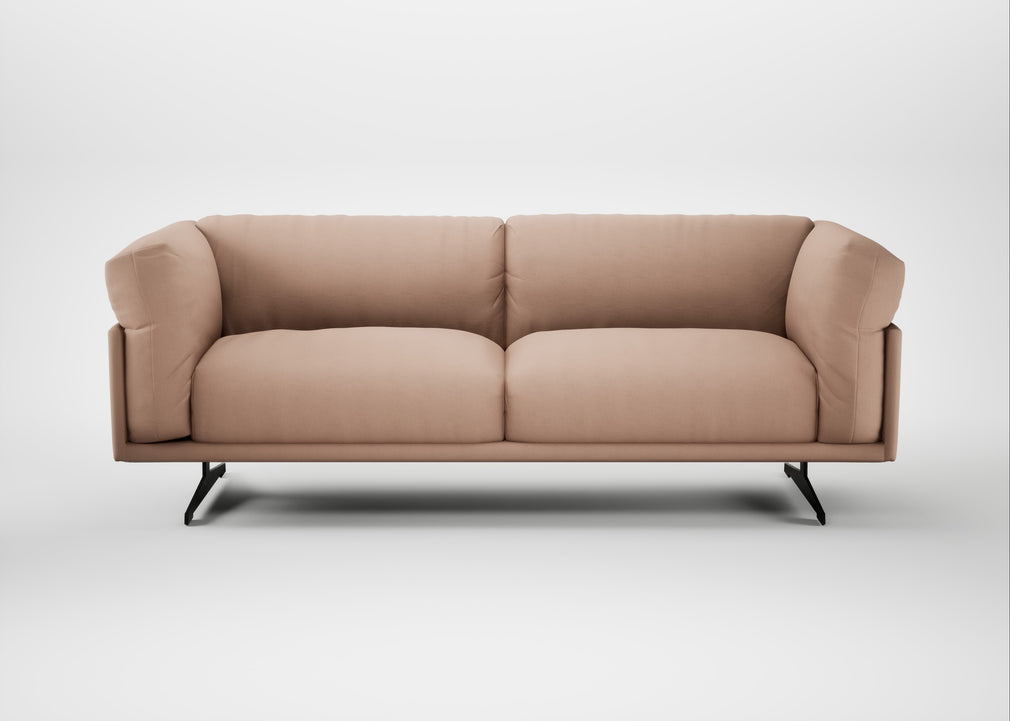 Novara 3 Seater Sofa Capelo Linen-Cotton Rosedale / Black