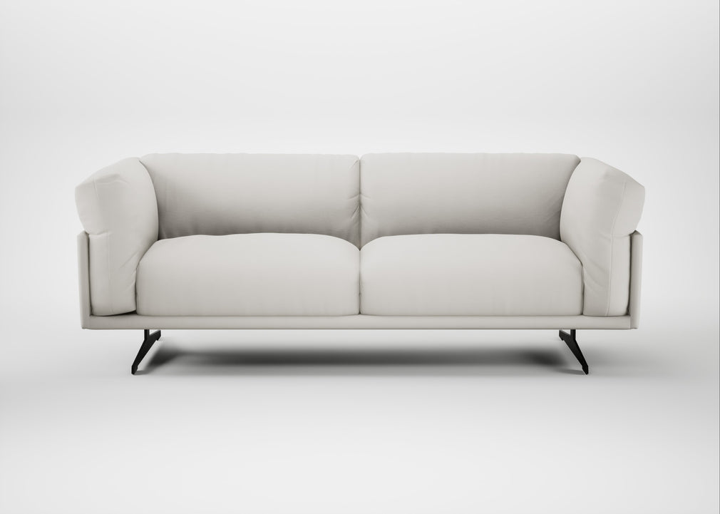 Novara 3 Seater Sofa Capelo Linen-Cotton Sea Salt / Black