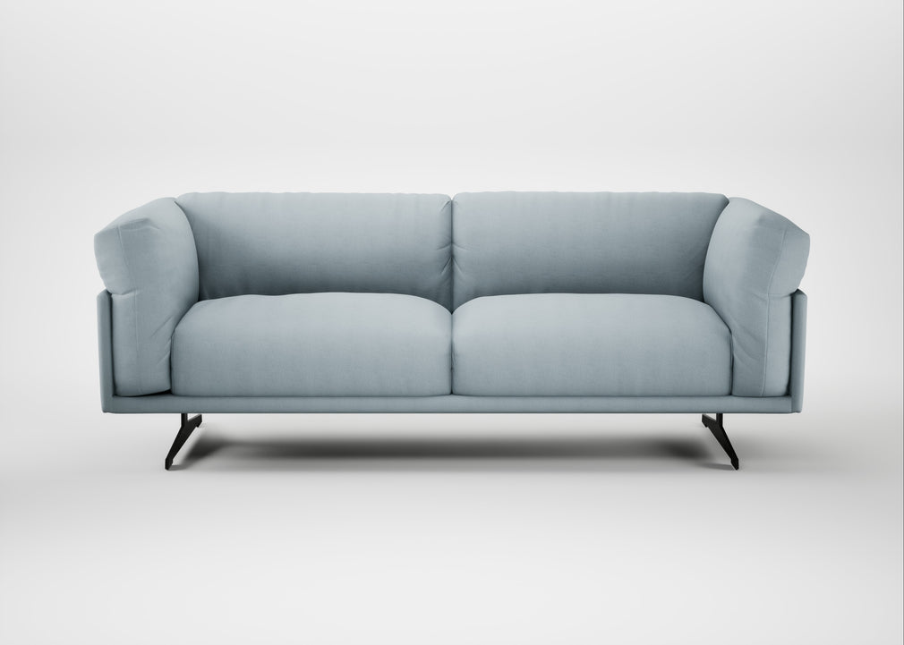 Novara 3 Seater Sofa Capelo Linen-Cotton Sea Shanty / Black