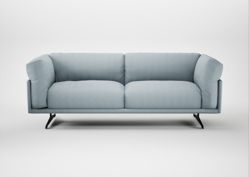 Novara 3 Seater Sofa Capelo Linen-Cotton Sea Shanty / Black