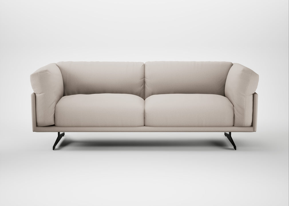 Novara 3 Seater Sofa Capelo Linen-Cotton Sesame / Black