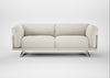Novara 3 Seater Sofa Chunky Boucle Ecru / Stainless Steel