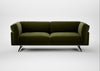 Novara 3 Seater Sofa Cotton Velvet Evergreen / Black