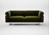 Novara 3 Seater Sofa Cotton Velvet Evergreen / Stainless Steel