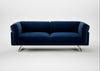 Novara 3 Seater Sofa Cotton Velvet Midnight / Stainless Steel
