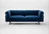 Novara 3 Seater Sofa Cotton Velvet Petrol / Black