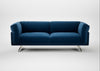 Novara 3 Seater Sofa Cotton Velvet Petrol / Stainless Steel