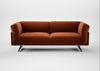 Novara 3 Seater Sofa Cotton Velvet Russet / Black