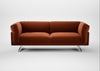 Novara 3 Seater Sofa Cotton Velvet Russet / Stainless Steel