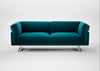 Novara 3 Seater Sofa Cotton Velvet Teal / Stainless Steel