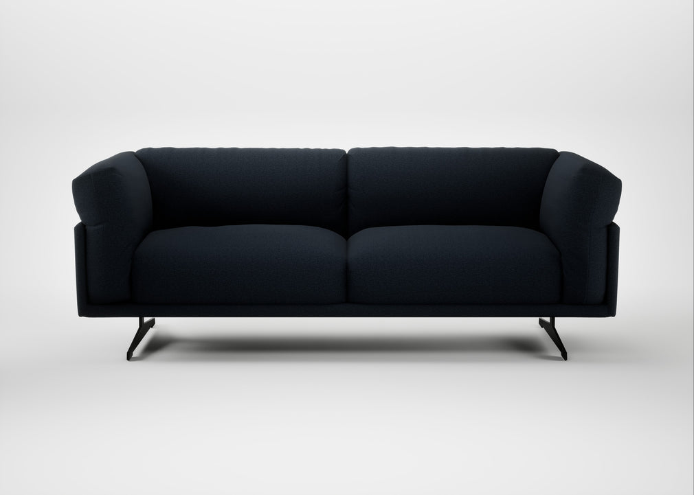 Novara 3 Seater Sofa Loop Twill Midnight / Black