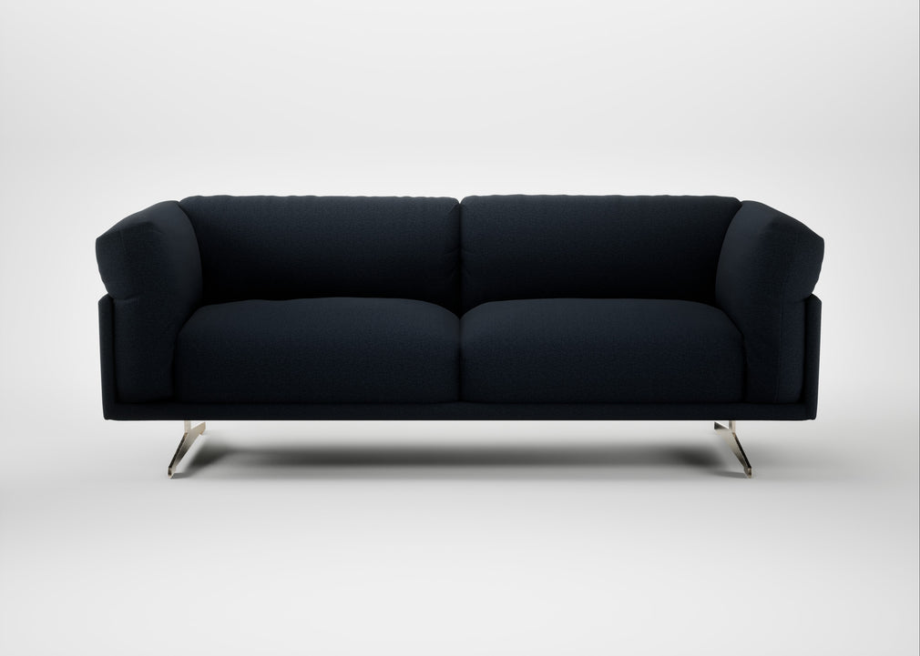 Novara 3 Seater Sofa Loop Twill Midnight / Stainless Steel