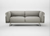 Novara 3 Seater Sofa Melton Wool Limestone / Stainless Steel