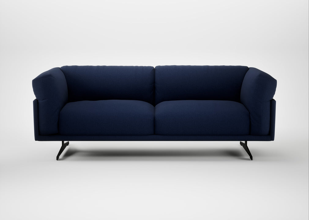 Novara 3 Seater Sofa Melton Wool New Navy / Black