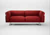 Novara 3 Seater Sofa Melton Wool Red Oxide / Stainless Steel