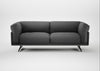 Novara 3 Seater Sofa Melton Wool Shale / Black