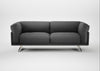Novara 3 Seater Sofa Melton Wool Shale / Stainless Steel