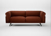 Novara 3 Seater Sofa Smart Cotton Linen Rust / Black