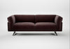 Novara 3 Seater Sofa Smart Luxe Velvet Acorn / Black