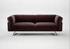 Novara 3 Seater Sofa Smart Luxe Velvet Acorn / Stainless Steel