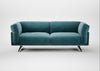 Novara 3 Seater Sofa Smart Luxe Velvet Airforce Blue / Black
