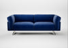 Novara 3 Seater Sofa Smart Luxe Velvet Azure / Stainless Steel