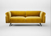 Novara 3 Seater Sofa Smart Luxe Velvet Canary / Black