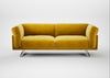 Novara 3 Seater Sofa Smart Luxe Velvet Canary / Stainless Steel