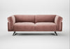 Novara 3 Seater Sofa Smart Luxe Velvet Dusky Pink / Black