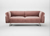 Novara 3 Seater Sofa Smart Luxe Velvet Dusky Pink / Stainless Steel