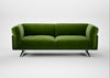 Novara 3 Seater Sofa Smart Luxe Velvet Grass / Black