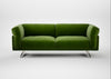 Novara 3 Seater Sofa Smart Luxe Velvet Grass / Stainless Steel