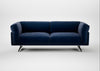 Novara 3 Seater Sofa Smart Luxe Velvet Midnight / Black