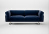 Novara 3 Seater Sofa Smart Luxe Velvet Midnight / Stainless Steel