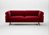Novara 3 Seater Sofa Smart Luxe Velvet Mulberry / Black