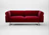 Novara 3 Seater Sofa Smart Luxe Velvet Mulberry / Stainless Steel