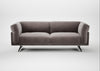 Novara 3 Seater Sofa Smart Luxe Velvet Mushroom / Black