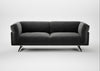 Novara 3 Seater Sofa Smart Luxe Velvet Nickel / Black