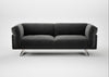 Novara 3 Seater Sofa Smart Luxe Velvet Nickel / Stainless Steel