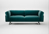 Novara 3 Seater Sofa Smart Luxe Velvet Ocean Green / Black